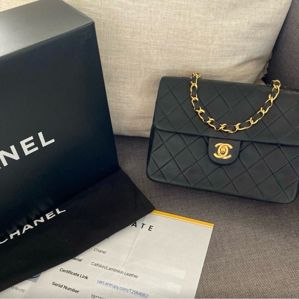 CHANEL Single Classic Flap Matelasse Bag 24k gold